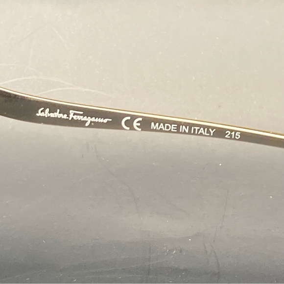 Salvatore Ferragamo Sunglasses SF148S 721 Gold White Frames Gray Lens 58 20 135 - Picture 12 of 16